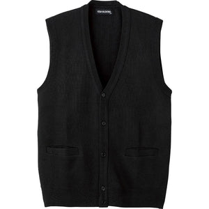 ニット前開きベスト ブラック Ｍ/L