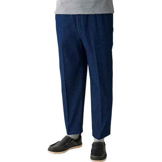 総ゴムらくらくデニムパンツ ネイビー Ｍ/L/LL/3L