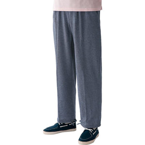 サマーニットストレートパンツ ネイビー Ｍ/L/LL