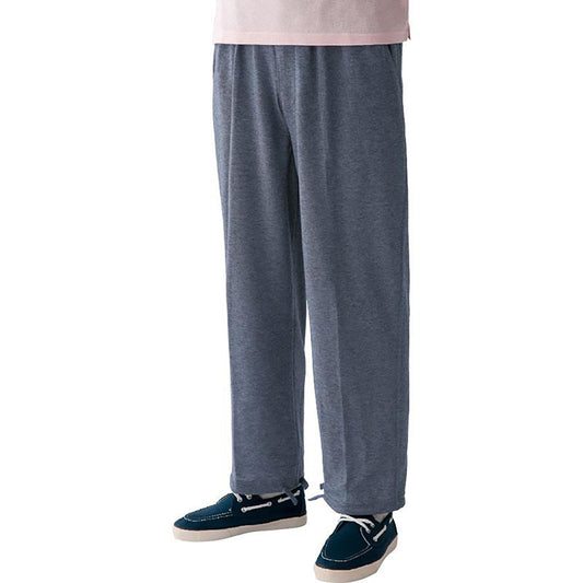 サマーニットストレートパンツ ネイビー Ｍ/L/LL