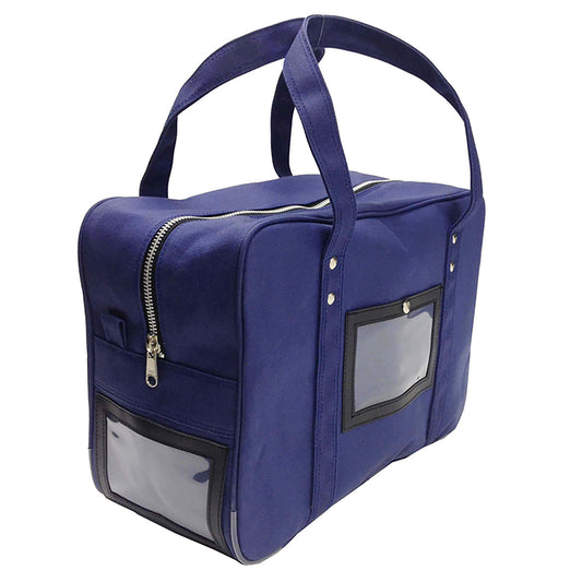 三実通商 MJ錠帆布メール用鞄  MJ錠付 紙幣約10束収納可 セキュリティ 書類入れ B4 帆布 紺