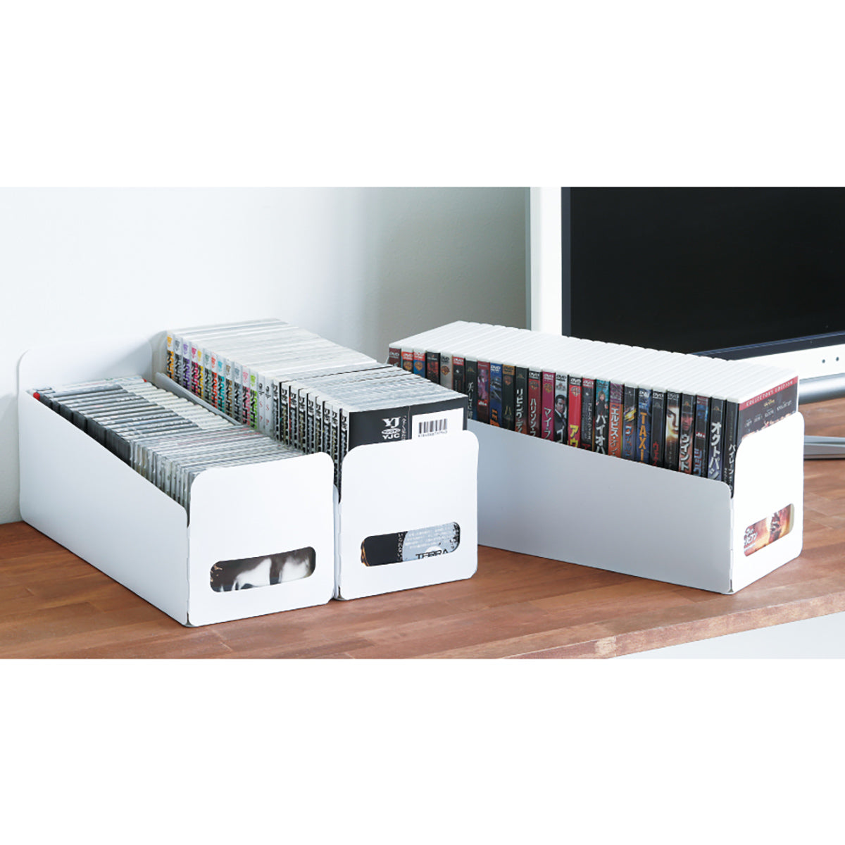 組み立て簡単収納BOX　ロング　3個組
