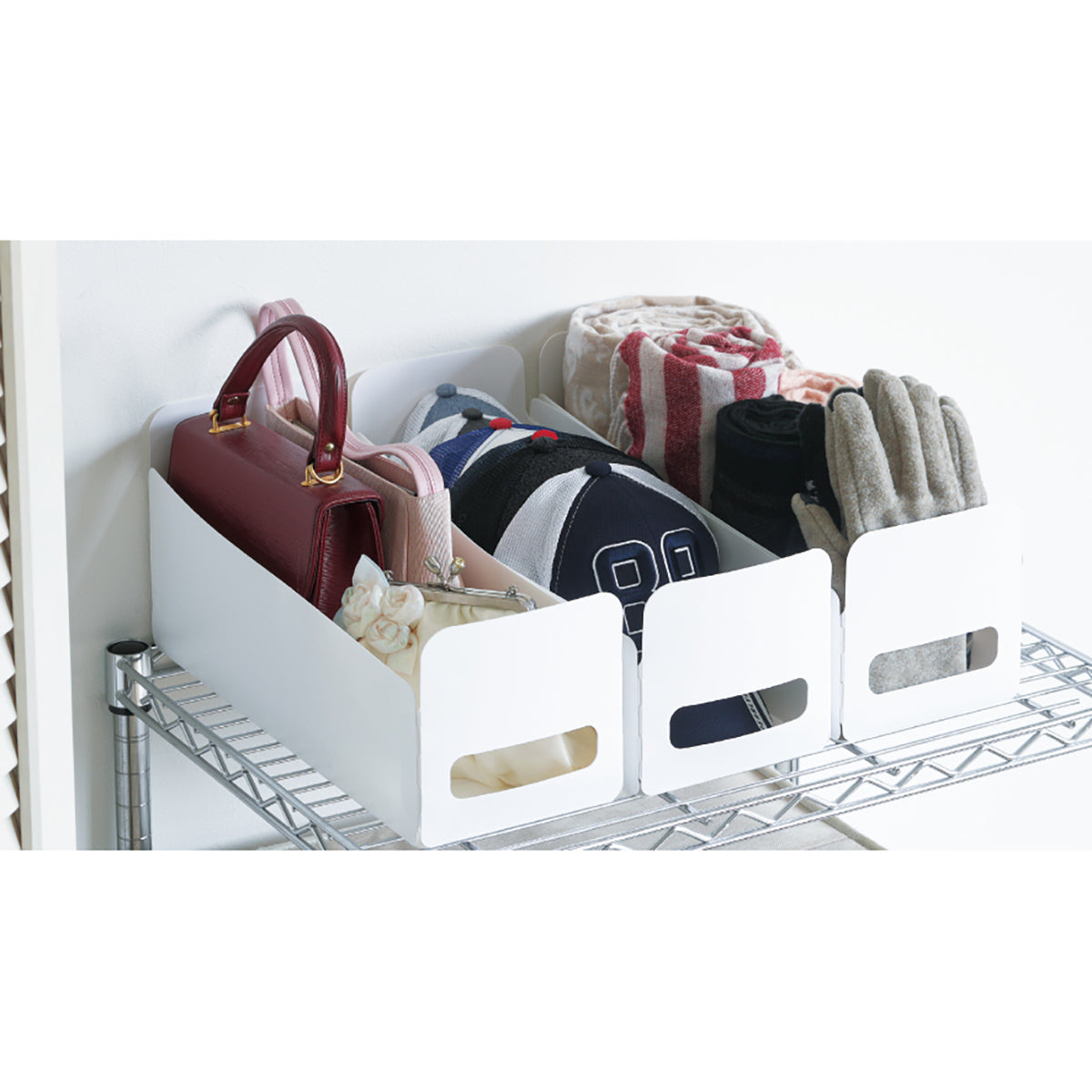 組み立て簡単収納BOX　ロング　3個組