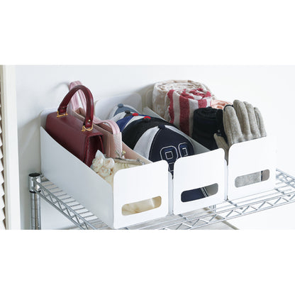 組み立て簡単収納BOX　ロング　3個組