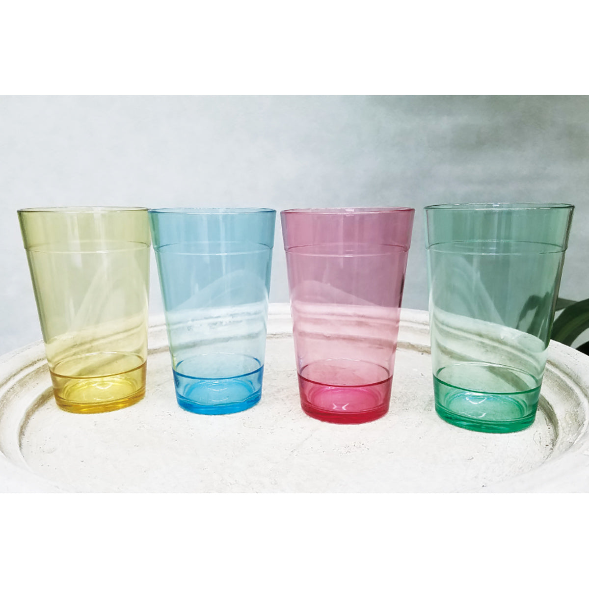 4色コップ・スタンドセットホワイト