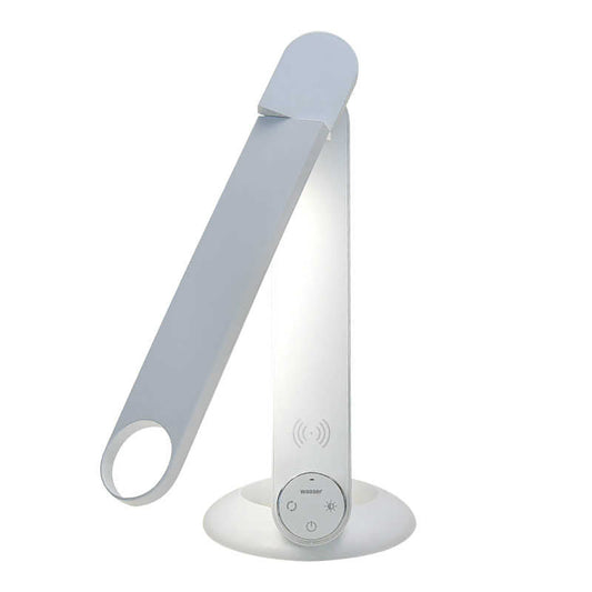 wasser ワイヤレス充電一体型 LEDデスクライト 超ロングアーム・650lm高照度 ホワイト