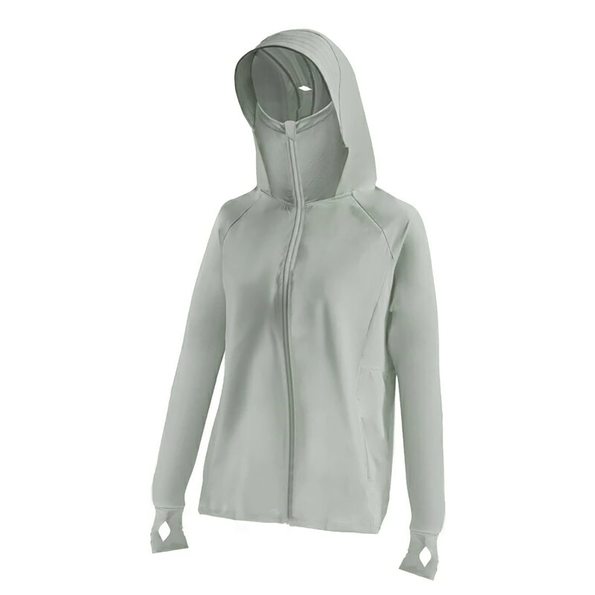 solshade UVパーカー 接触冷感-5℃ UPF50+ フェイスカバー付き グレー L/XL