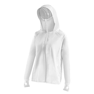 solshade UVパーカー 接触冷感-5℃ UPF50+ フェイスカバー付き ホワイト L/XL