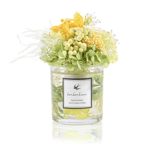 bonbonheur 透明感あふれるプリザーブドフラワーアレンジ 高級ギフトボックス入り カナリアイエロー