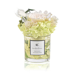 bonbonheur 透明感あふれるプリザーブドフラワーアレンジ 高級ギフトボックス入り ホワイトリーフ