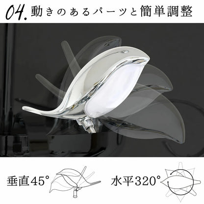 aircorno 小鳥クリスタルLEDシャンデリア 6畳用 無段階調光調色・リモコン操作 シルバー