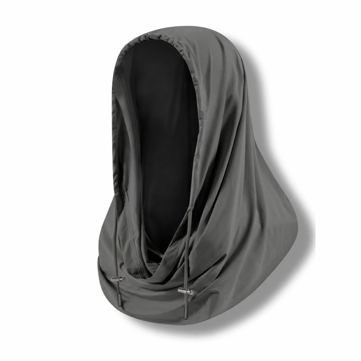 solshade 接触冷感UVフェイスカバー 被るだけ首元日焼け対策 Qmax3.5 男女兼用 チャコール