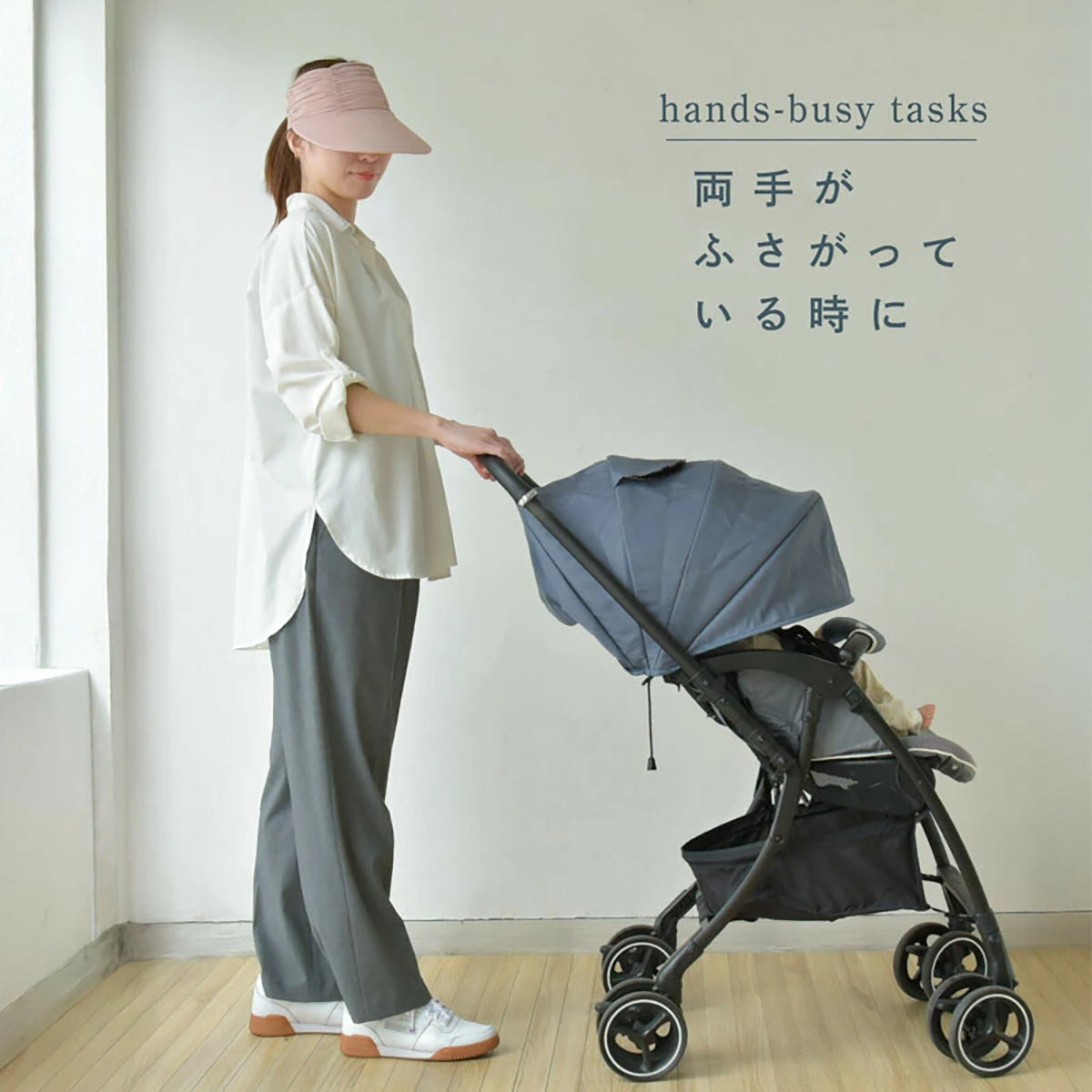 solshade 冷感UVサンバイザー UPF50+完全遮光 遮熱 つば広 コンパクト収納 男女兼用 チャコール