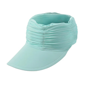 solshade 冷感UVサンバイザー UPF50+完全遮光 遮熱 つば広 コンパクト収納 男女兼用 ブルー