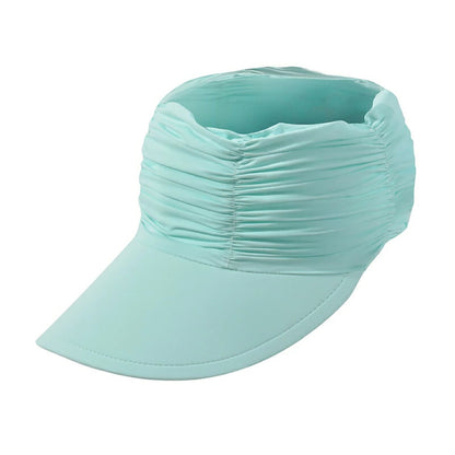 solshade 冷感UVサンバイザー UPF50+完全遮光 遮熱 つば広 コンパクト収納 男女兼用 ブルー