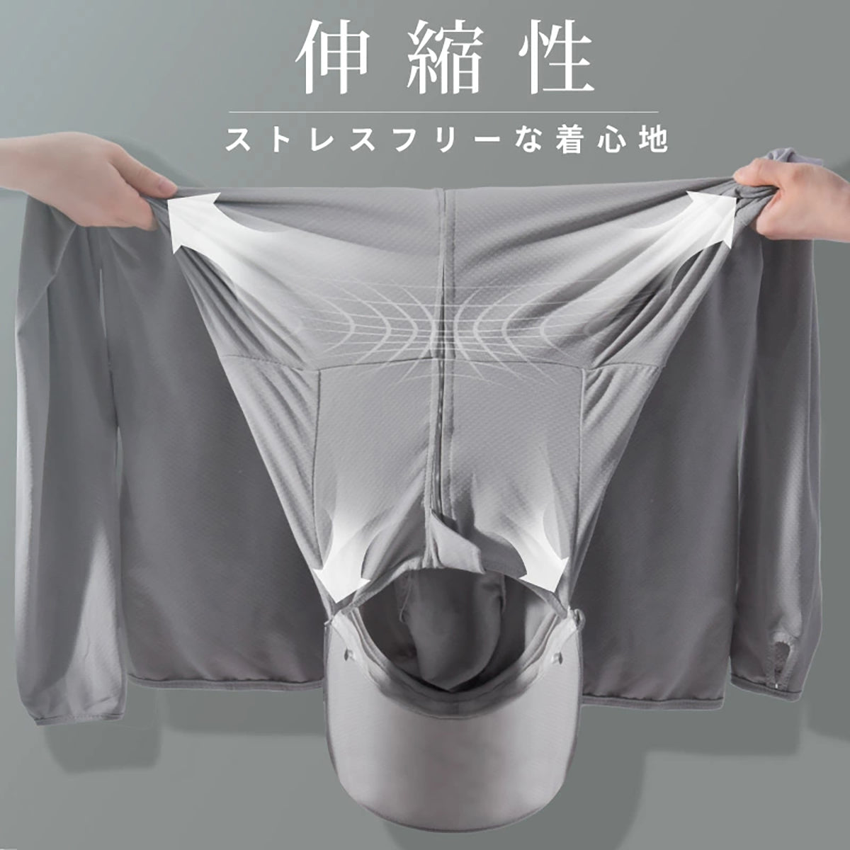 solshade802 UVパーカー M-L/2L-3L フード付き UVカット ラッシュガード 紫外線対策 日焼け防止 軽量 薄手 ネイビー