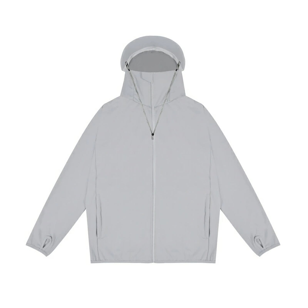 solshade802 UVパーカー M-L/L-2L/2L-3L フード付き UVカット ラッシュガード 紫外線対策 日焼け防止 軽量 薄手 グレー