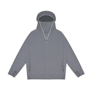 solshade802 UVパーカー M-L/L-2L/2L-3L フード付き UVカット ラッシュガード 紫外線対策 日焼け防止 軽量 薄手 ストーン