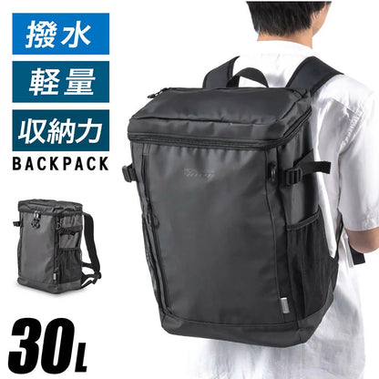 アクティブバックパック 通勤 通学 リュック バックパック 大容量 30L 軽量 撥水 防水 ターポリン PC収納 15インチ A4対応 学生 社会人 高校生 大学生 自転車通勤 男女兼用 ユニセックス シンプル 多機能 収納力 通気性 背面メッシュ チェストベルト 反射板 アウトドア 普段使い コスパ 防水バッグ