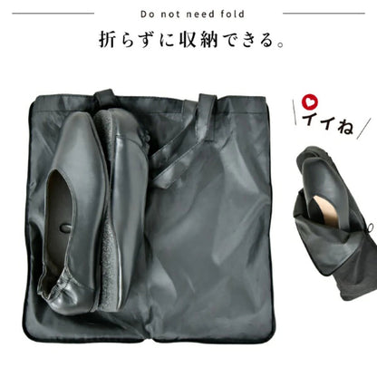 携帯スリッパ アイボリー M/L サイズ 室内履き フォーマル 入学式 卒業式 授業参観 スクエアトゥ Vカット フラットシューズ 合成皮革 滑りにくい 軽量 収納バッグ付き トートバッグ クラッチバッグ おしゃれ 上品 履きやすい 脱ぎ履き簡単 携帯用 持ち運び便利 オフィスシューズ 機内シューズ 学校行事 フォーマルスリッパ