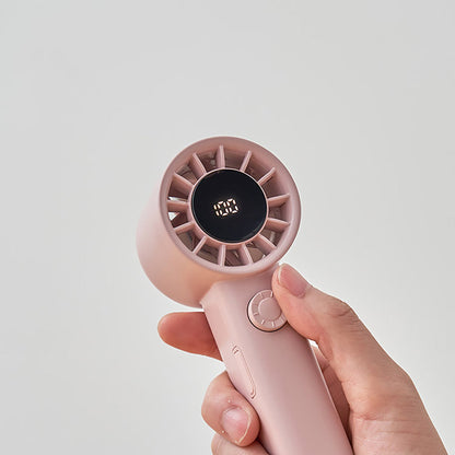 ターボハンディファン 100段階ダイヤル式 スモーキーピンク