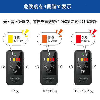 KO413 携帯型雷検知警報器 雷アラート