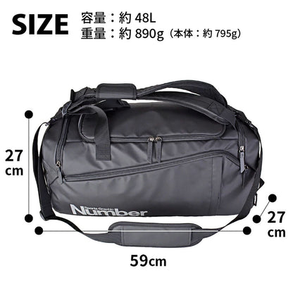 Number ボストンバッグ 48L 61012 ブラック/ブラック