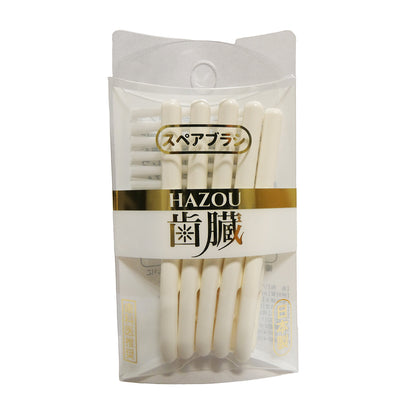 ワンライン歯臓ブラシ スペアブラシ 5本入り（白）