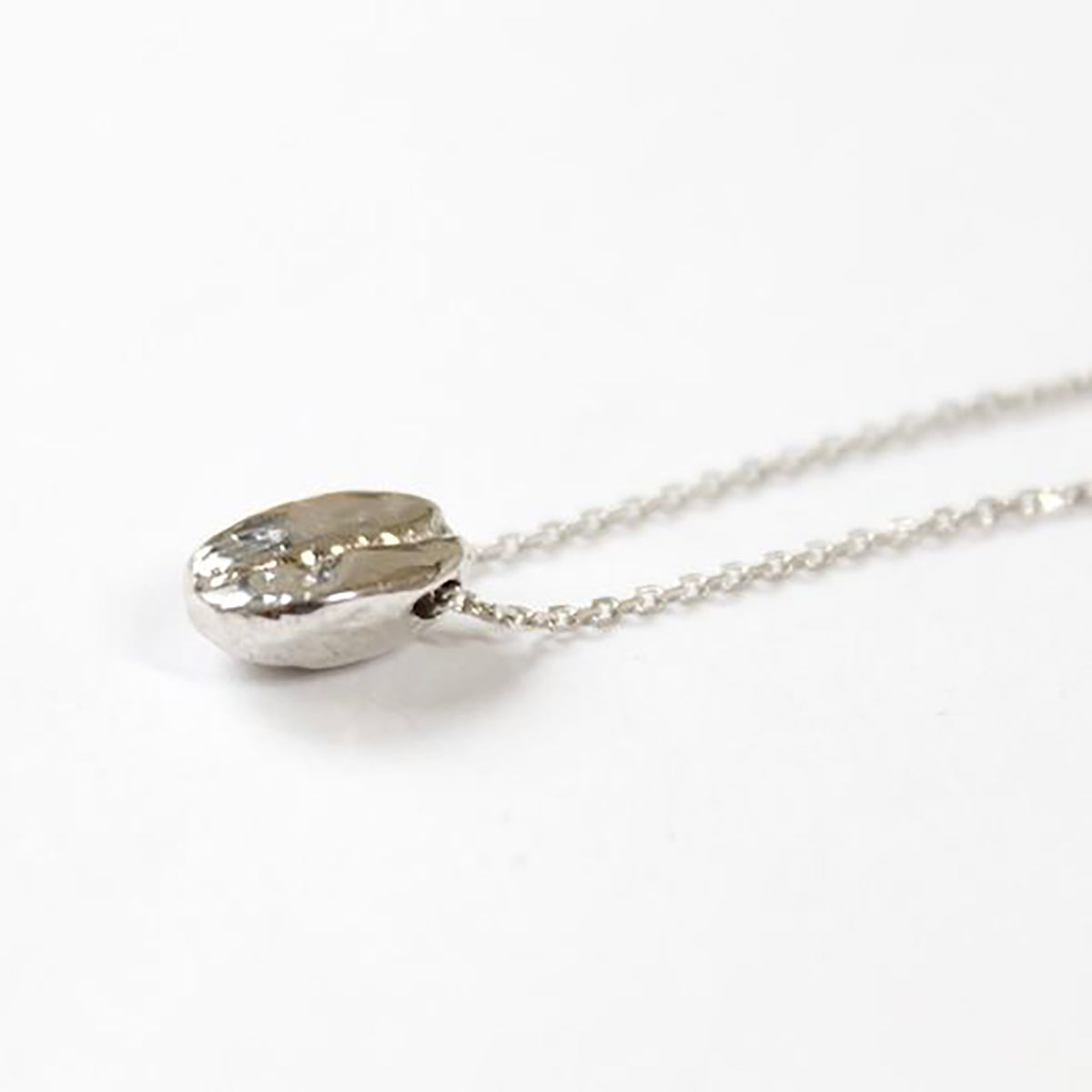 nicodesign コーヒー豆ネックレス シルバー