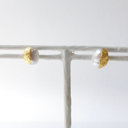 nicodesign 金箔パールピアス