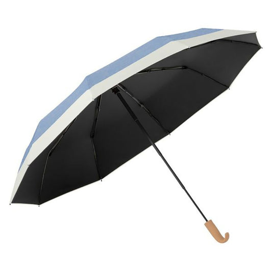 solshade020 完全遮光 折りたたみ日傘 10本骨 晴雨兼用 UVカット100％ 軽量 耐風 杢ミスト/ホワイト