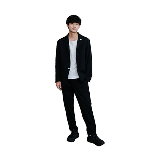 ALLESTサステナブル春秋スーツ ブラック XS/S/M/L/XL/XXL 高機能スーツ モバイルスーツ 植物由来素材 とうもろこし由来 Botanicaltech サステナブル SDGs対応 環境配慮 ユニセックス メンズスーツ レディーススーツ ビジネススーツ カジュアルスーツ セットアップ 伸縮性 ストレッチ 縦横ストレッチ UVカット シワになりにくい 洗濯可能 家庭洗濯可 イージーケア 軽量 コンパクト収納 持ち運び可能 出張 通勤 テレワーク
