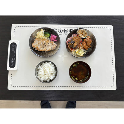 保温プレート 電気 フードウォーマー ロール式 ダブル 60〜100℃温度調節 タイマー付き 食卓保温 シリコンマット AC100V