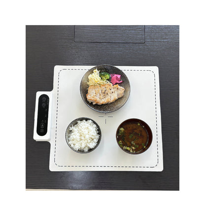 保温プレート 電気 フードウォーマー ロール式 シングル 60〜100℃温度調節 タイマー付き 食卓保温 シリコンマット AC100V