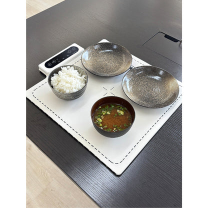 保温プレート 電気 フードウォーマー ロール式 シングル 60〜100℃温度調節 タイマー付き 食卓保温 シリコンマット AC100V