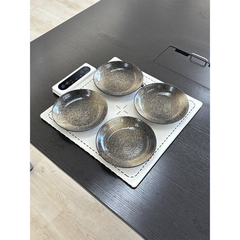 保温プレート 電気 フードウォーマー ロール式 シングル 60〜100℃温度調節 タイマー付き 食卓保温 シリコンマット AC100V
