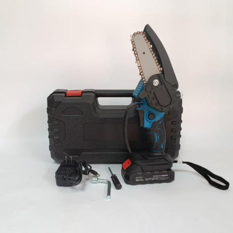 コードレス小型チェーンソー 充電式 軽量750g コンパクト 片手操作 木材切断8cm 剪定 DIY ガーデニング