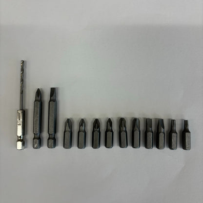 充電式電動ドライバー USB充電 軽量150g コンパクト 13種ビット付 250rpm 家具組立 DIY工具