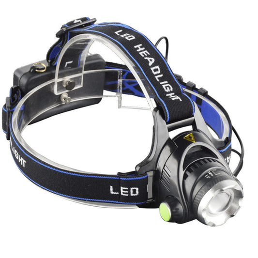 LEDヘッドライト 強力照射 ズーム機能 4モード 防水IPX4 角度調整90度 軽量 アウトドア 作業用