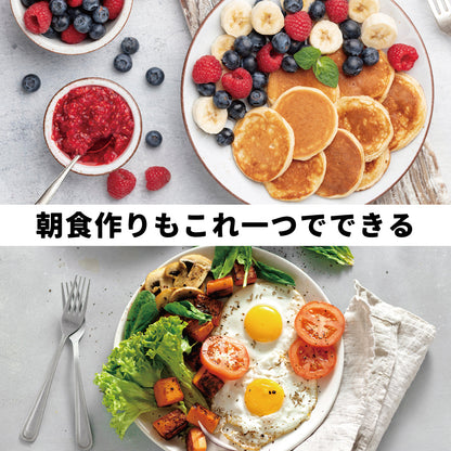 every U. 四つ穴円形フライパン 19×19cm IH・ガス火対応 PFOA フリー ダイキン ES コーティング 4品同時調理 仕切りフライパン 弁当 目玉焼き