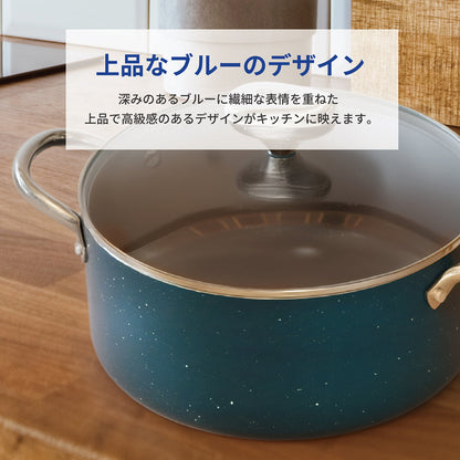 every U. フライパン 鍋 セット 6点 セラミックコーティング IH対応 ガス火対応 26cm 20cm 両手鍋 片手鍋 ガラス蓋 PFOA FREE 新生活 ギフト