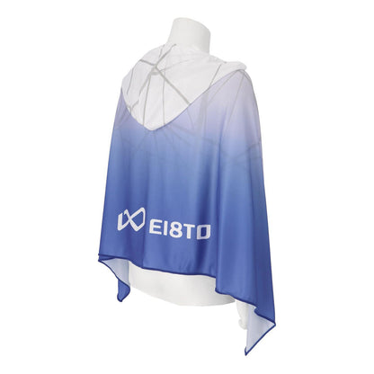 ZEROHEAT ACTIVE PONCHO ポンチョ 接触冷感 フリーサイズ ホワイト×ブルー
