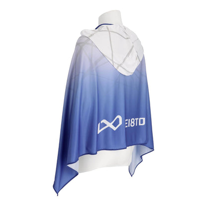 ZEROHEAT ACTIVE PONCHO ポンチョ 接触冷感 フリーサイズ ホワイト×ブルー