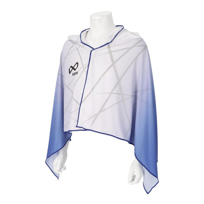 ZEROHEAT ACTIVE PONCHO ポンチョ 接触冷感 フリーサイズ ホワイト×ブルー