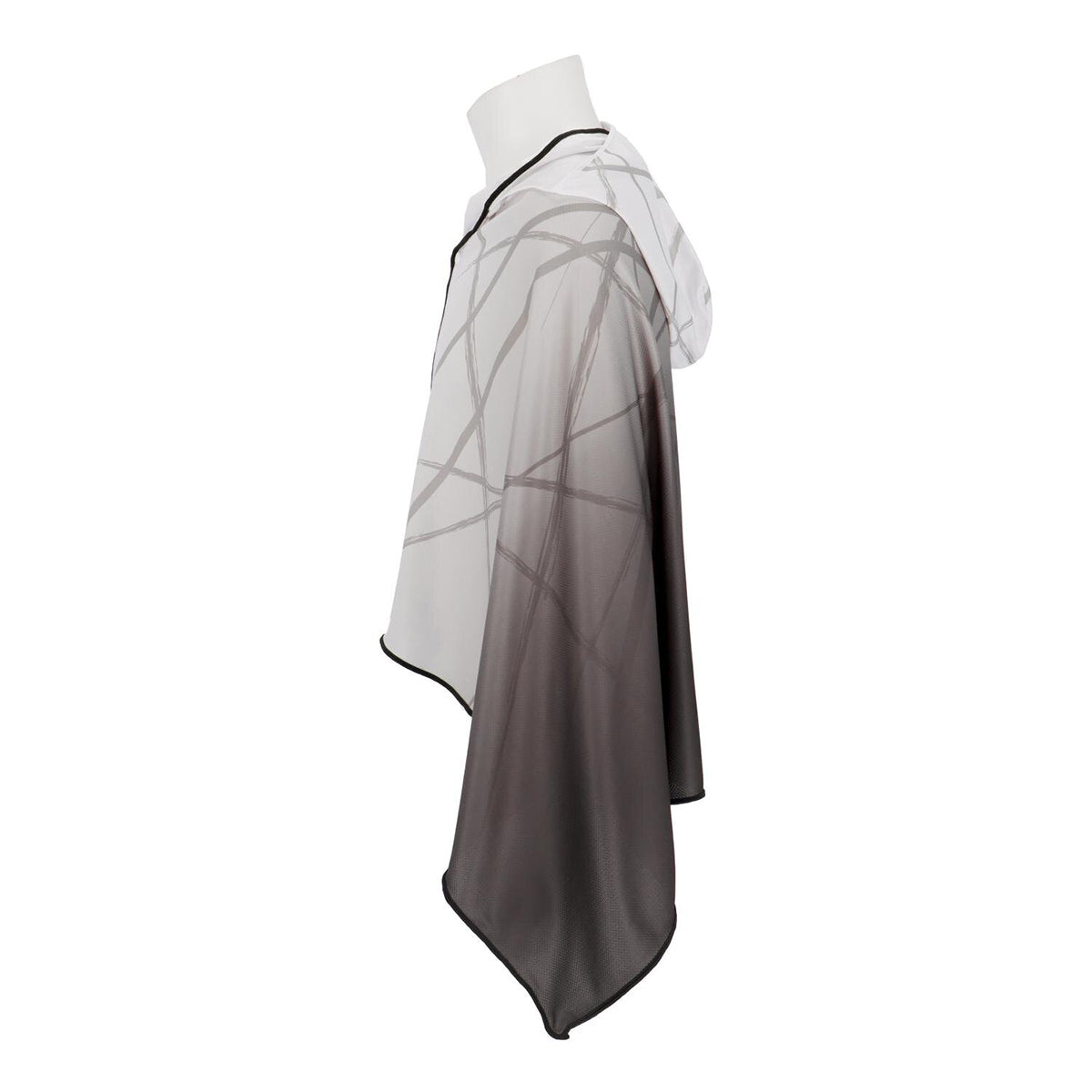 EROHEAT ACTIVE PONCHO ポンチョ 接触冷感 フリーサイズ ホワイト×ブラック