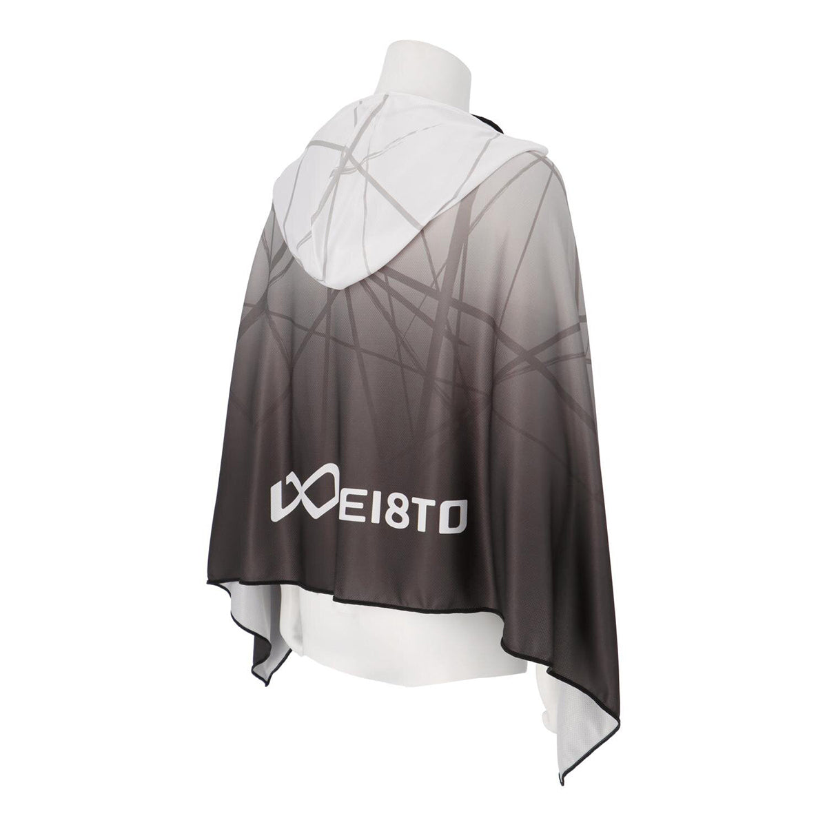 EROHEAT ACTIVE PONCHO ポンチョ 接触冷感 フリーサイズ ホワイト×ブラック