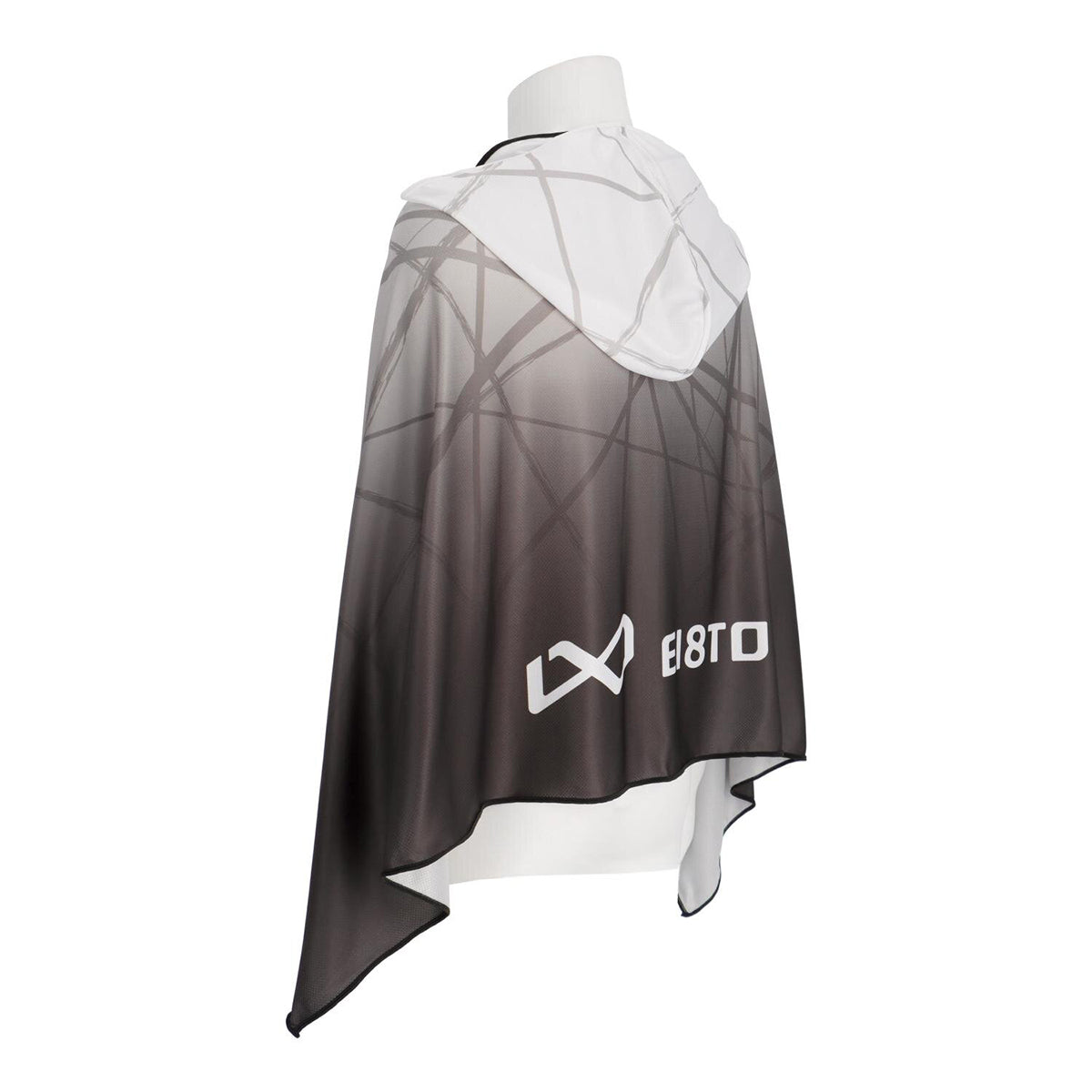 EROHEAT ACTIVE PONCHO ポンチョ 接触冷感 フリーサイズ ホワイト×ブラック