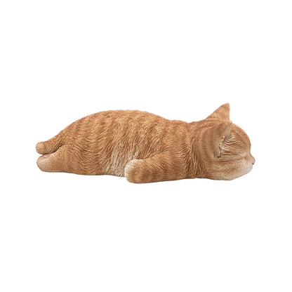 ガーデンオブジェ おやすみCAT (茶）