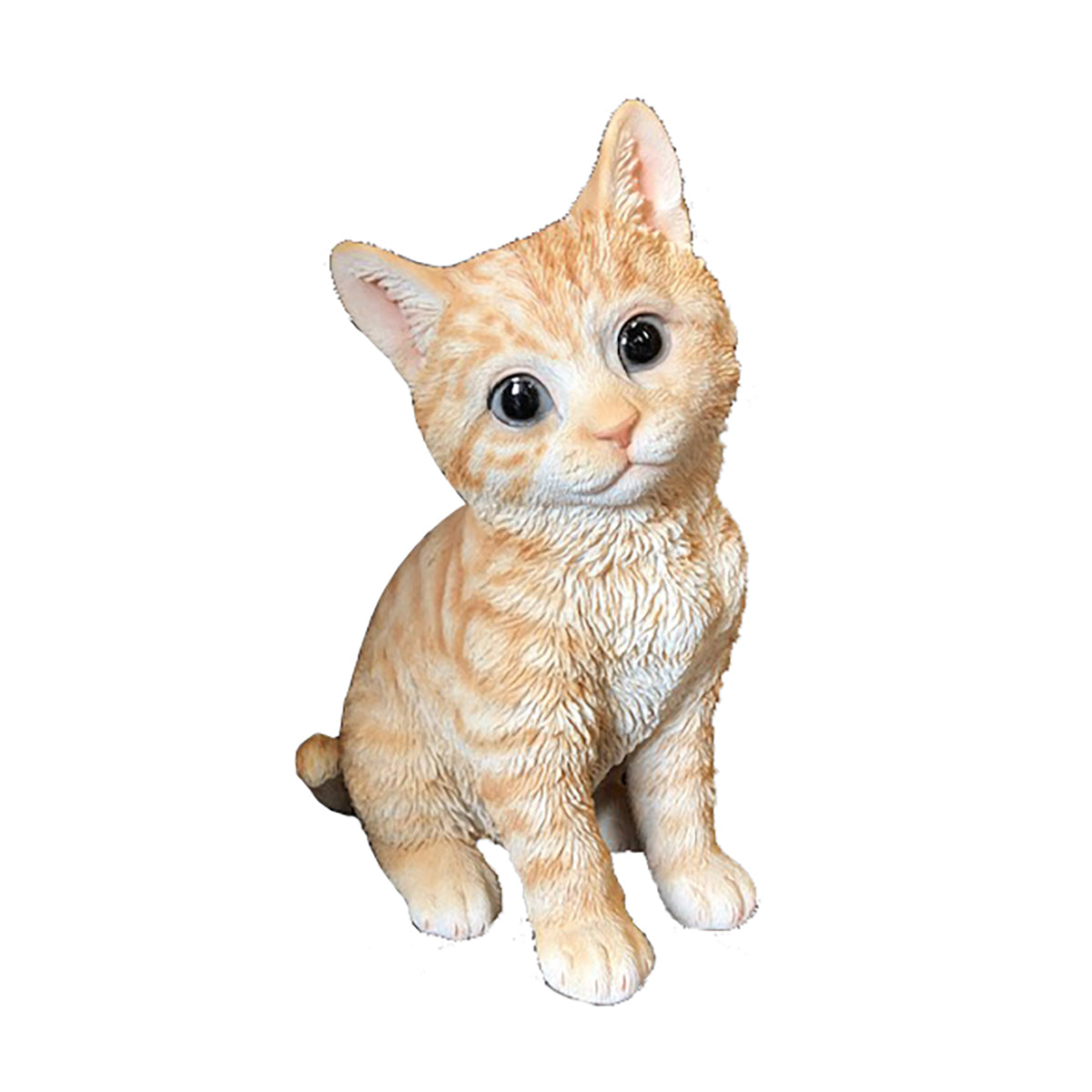 ガーデンオブジェ おすわり子猫 （茶）