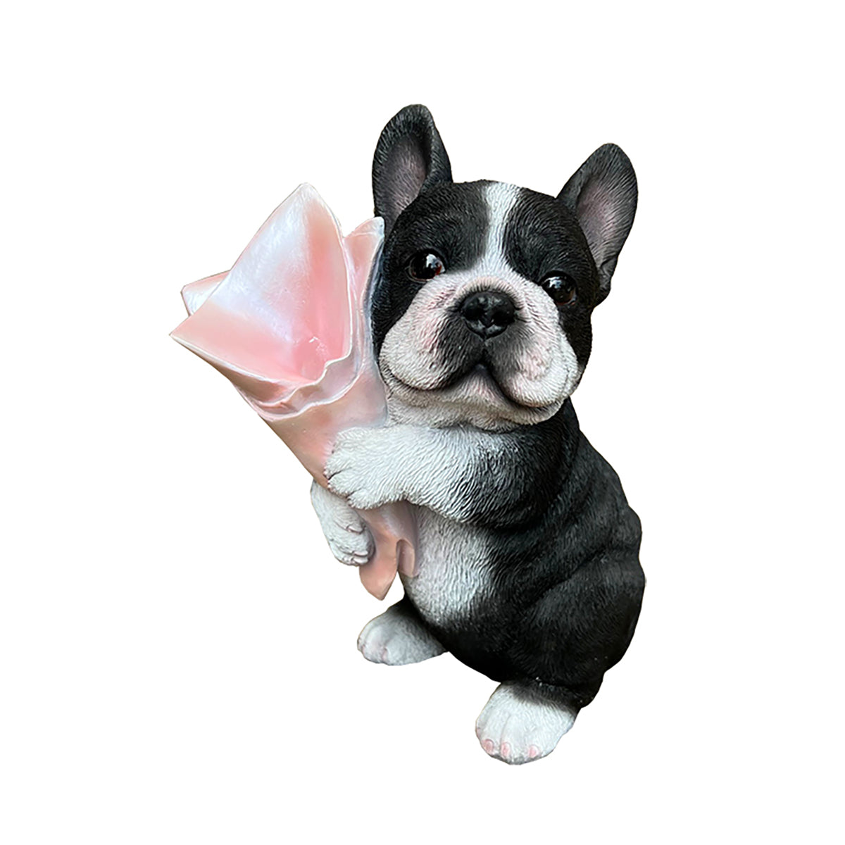 ガーデンオブジェ 子犬のブーケ（フレンチブルドッグ）
